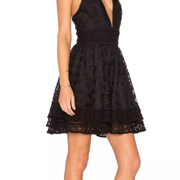 Lovers + Friends Moon Dance Black Lace Layered Dress - Picture 2 of 3